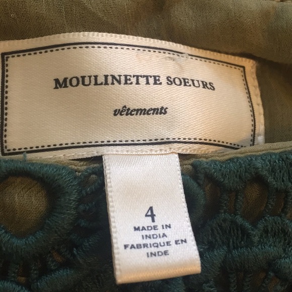 Anthro Green Lace Skirt - Picture 3 of 3